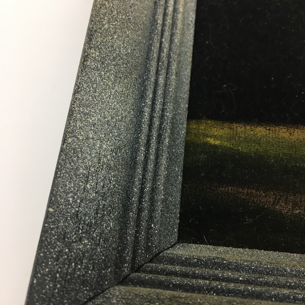 VTG Floral Acrylic Velvet Paintings Set of 2 Black Frame Original Cottagecore - Picture 8 of 16